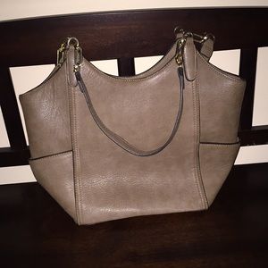 Faux leather shoulder bag